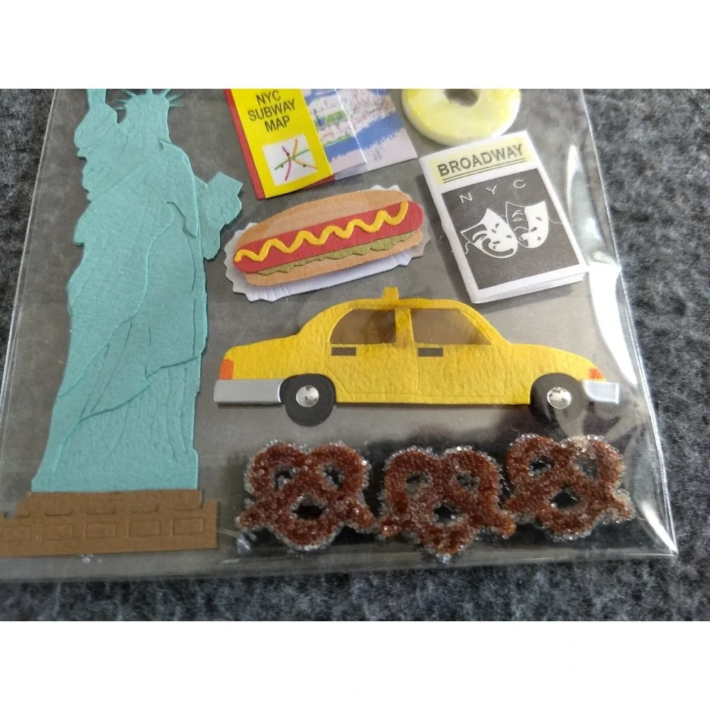 Jolee's Boutique & Sandylion Travel Stickers Scrapbooking Boston DC NY Lot/7 NEW
